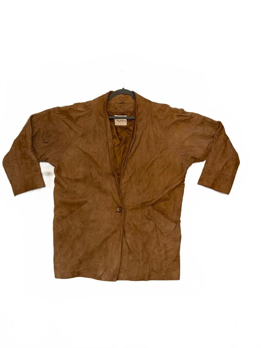 Vintage 70s Leathers by New England Sportswear Suede Jacket Made in USA Camel L